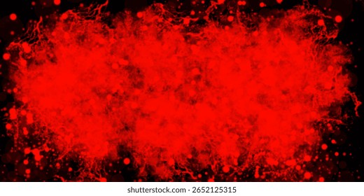 Fundo grunge abstrato vermelho e preto com manchas de tinta