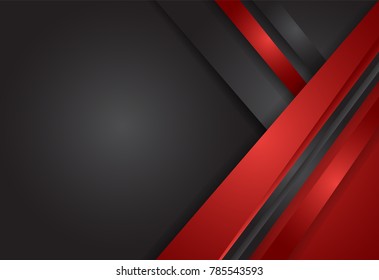 Fondo geométrico de capa abstracta rojo y negro para tarjeta, informe comercial anual, plantilla de póster
