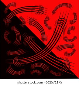 red and black abstract line background.