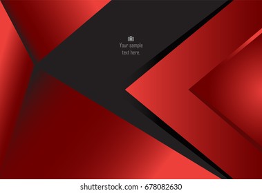 Red and black abstract material design for background, card, annual business report, brochure, poster template