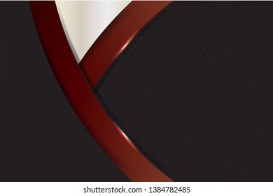 Red and black Abstract material frame layout modern tech with layer design template background