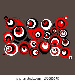 Red and Black Abstract Pattern