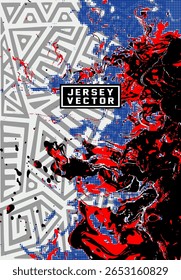 RED BLACK ABSTRACT PATTERN BACKGROUND FOR FULL SUBLIMATION JERSEY