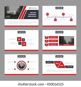 Red black Abstract presentation templates, Infographic elements template flat design set for annual report brochure flyer leaflet marketing advertising banner template