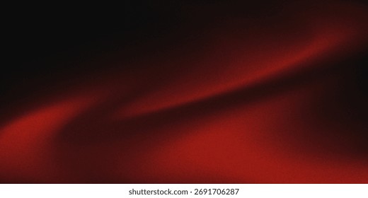 Red and black abstract smooth gradation background with grainy noise