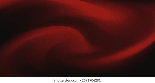 Fondo liso abstracto rojo y negro de la gradación con el ruido granulado