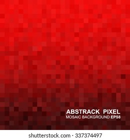 Red And Black Abstract Square Pixel Mosaic Background