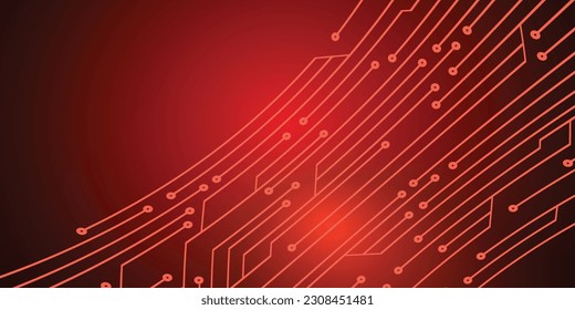 Red and black abstract technology background