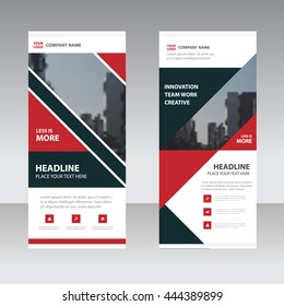 Annual Report Brochure Flyer Template Red Stock Vector (Royalty Free ...