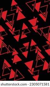 red and black abstract triangle patern