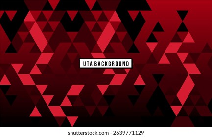 Red, black, abstract, triangle pattern background