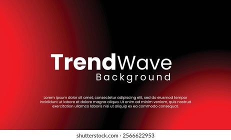 Red and Black Abstract Wave Stripes – Dynamic Banner for Business, Sales, or Party Night