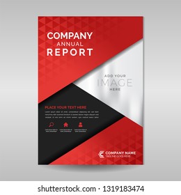 Red and black annual report template