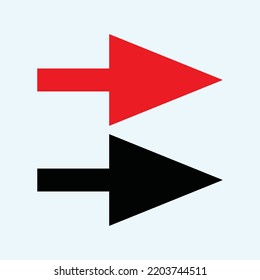 Red and black arrow icon vector EPS- 10