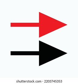 Red and black arrow icon vector EPS- 10