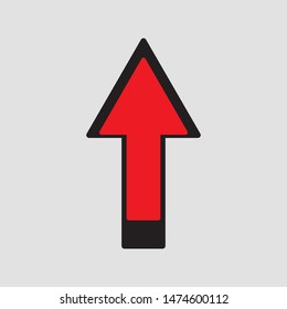 Red and black arrows icon vector.