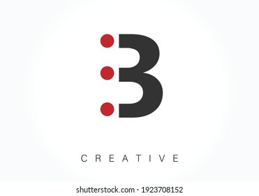 Diseño de logotipo de letras B rojas y negras en colores negros. Ilustración del logotipo del icono del vector de letras modernas creativas.
