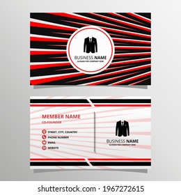 Red Black Backdrop Business Card Template