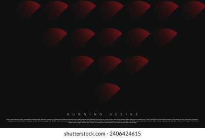 Fondo rojo y negro. Resumen de degradado de semicírculo de colores ricos y lujosos. Útil para fondos, presentaciones, correo, plantillas, etc.