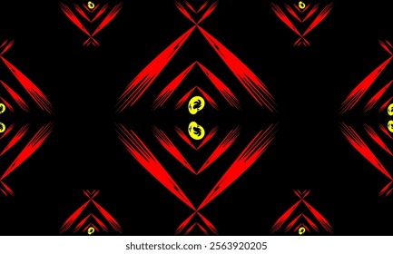 Red and black background with arrows, textile pattern, tablecloth, background image