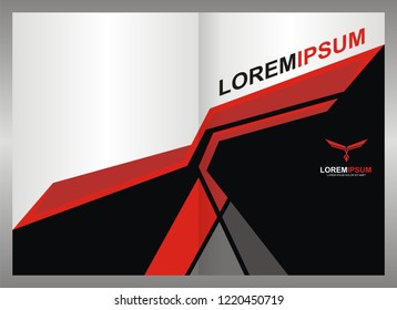 Red And Black Background With Eagle Wings Style, Suitable For Book Cover, Flyer, Brochure, Banner And Other With Modern, Simple And Elegant Design