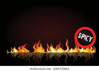 roter und schwarzer Hintergrund mit roter, heißer Flamme. 3D-Illustrator