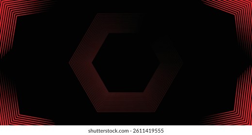 red black background. Modern lines curves abstract presentation background. Luxury paper cut background