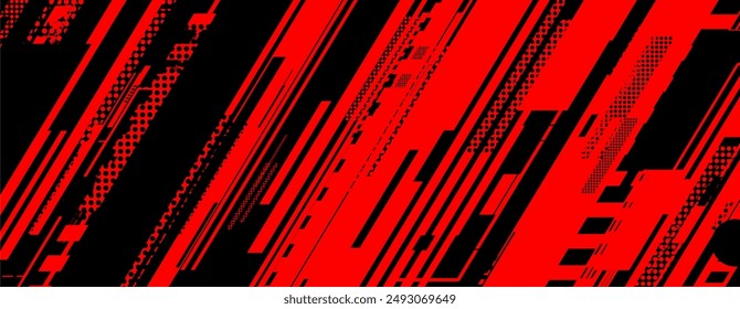 a red and black background with strip lines texture