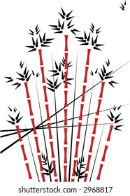 red and black bamboo
