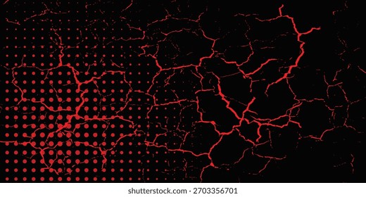 Red, black, and blue gradient grunge texture background with halftone dots. Pop art comic sports style vector illustration.