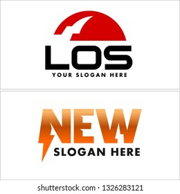 Red black brown line art lightening semicircle combination mark logo design concept suitable for electric appliance service tools sell technology