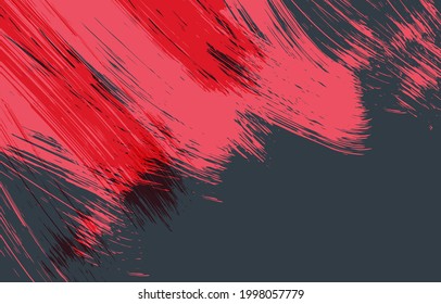 Red and black brush painted background design