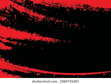 Red and Black Brush stroke background.  ink splash on backdrop. Brush background for wallpaper, paint splatter template, dirt banner, watercolor design, dirty texture. Trendy brush background, vector