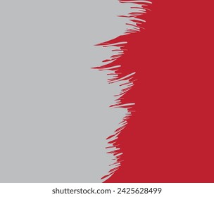 Fondo rojo y negro de la bandera del trazo del pincel 