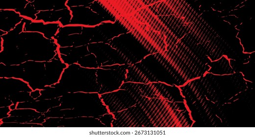 rojo negro cepillo abrigo coche pegatina patrón abstracto Anuncio líneas deportivas rojo negro combinación de color grunge cepillo patrón racing diseño de la motocicleta, Eps 10, Ilustración vectorial.