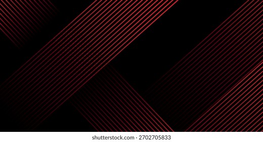 Rojo Negro Cepillo Wrap Patrón de pegatina de coche Anuncio abstracto Líneas deportivas Rojo Negro Combinación de color Cepillo grunge Patrón moderno Vector EPS10