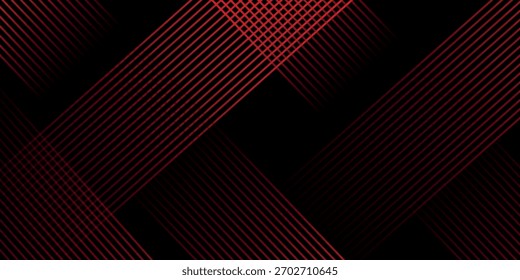 Rojo Negro Cepillo Wrap Patrón de pegatina de coche Anuncio abstracto Líneas deportivas Rojo Negro Combinación de color Cepillo grunge Patrón moderno Vector EPS10