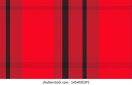 Red and Black Buffalo Check Plaid Seamless Pattern