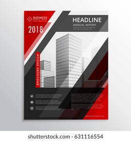 Red And Black Business Brochure Flyer Design Template In Size A4