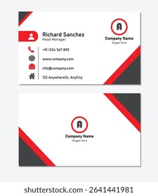 
Red and Black business card