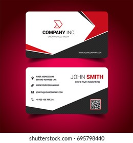 Red And Black Business Card