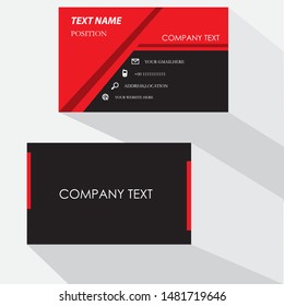 RED AND BLACK BUSINESS CARD DESIGN.