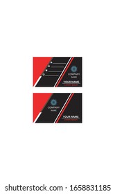 Red and Black Business card modern template design