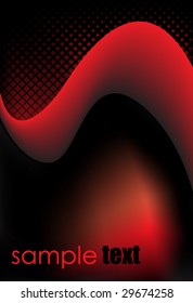 red and black business card vector with space for text