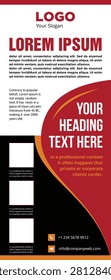 Red and Black Business Info Roll-up Banner | Clean corporate standee design featuring red and black vertical layout with black box placeholders