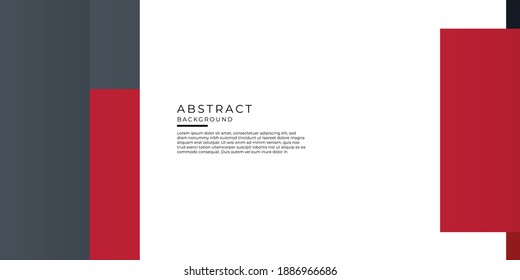 Red black business presentation design template. Abstract geometric decoration on white background. Vector illustration for cover, banner, business card, tech meeting, and more
