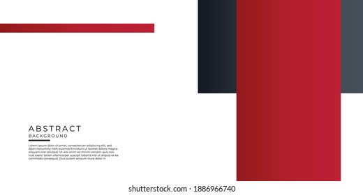 Plantilla de diseño de presentación de negocios en negro rojo. Resumen de la decoración geométrica sobre el fondo blanco. Ilustración vectorial para portada, banner, tarjeta de visita, reunión tecnológica y más