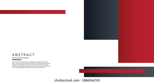 Red black business presentation design template. Abstract geometric decoration on white background. Vector illustration for cover, banner, business card, tech meeting, and more
