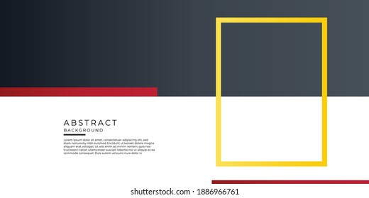 Red black business presentation design template. Abstract geometric decoration on white background. Vector illustration for cover, banner, business card, tech meeting, and more