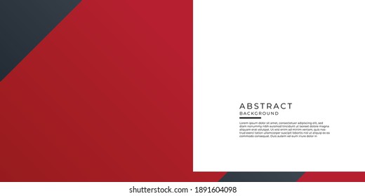 Design-Vorlage für rote schwarze Geschäftspräsentation. Abstrakte geometrische Dekoration auf weißem Hintergrund. Vektorgrafik für Cover, Banner, Visitenkarten, Techniktreffen und mehr